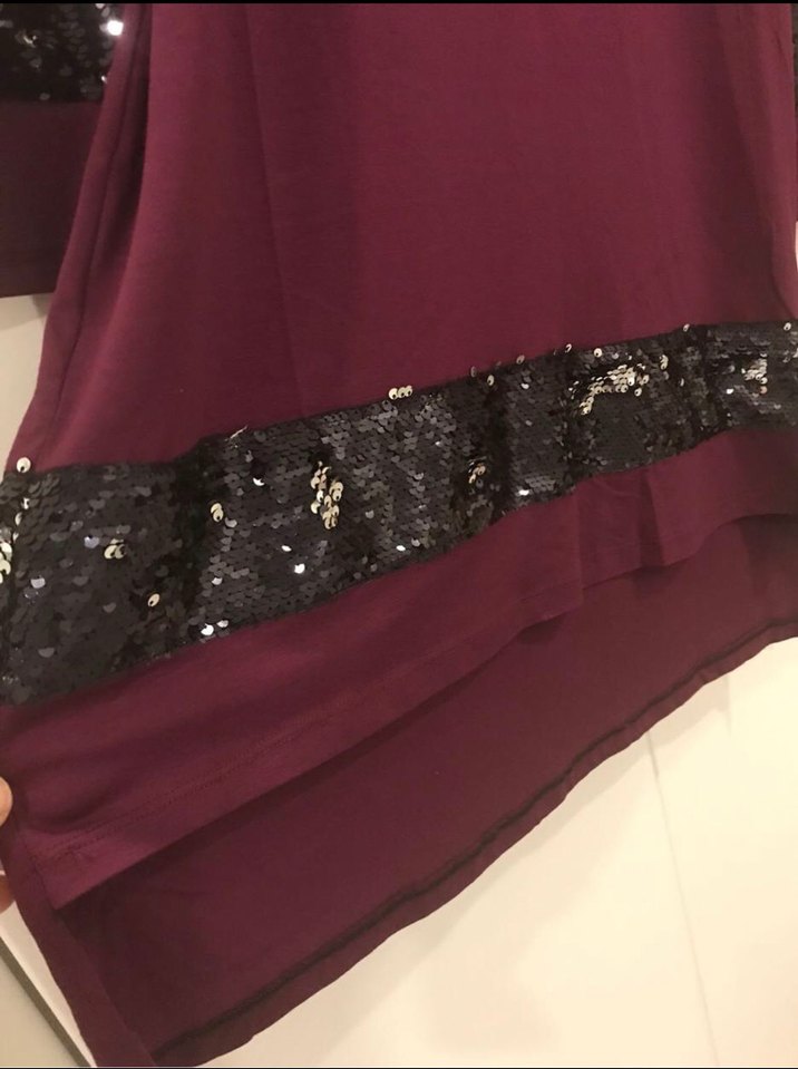 Bordo Uzun Kollu Salaş Tunik - Görsel 4