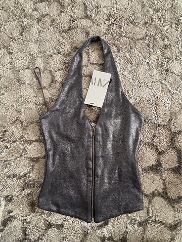 s Beden Zara folyo baskılı halter top