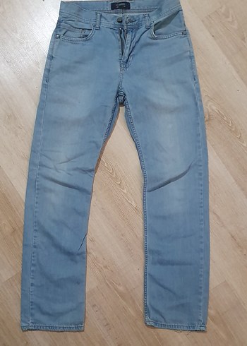 Gri Mavi Loose Fit Midi Kadın Kot Pantolon - Görsel 3