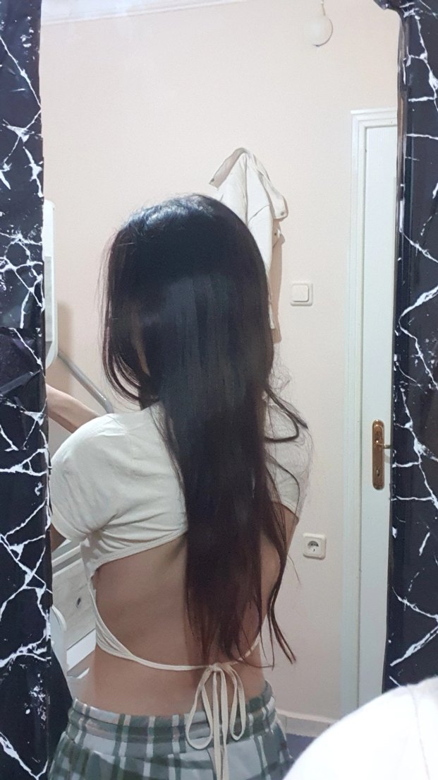 Bej Bağlamalı Bantlı Crop Top Sırt Dekolteli - Görsel 2