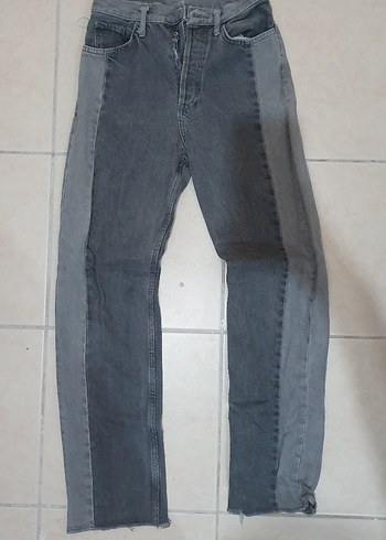 yırtık baggy düşük bel jeanler - Görsel 5