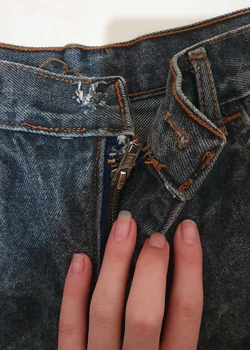 yırtık baggy düşük bel jeanler - Görsel 10