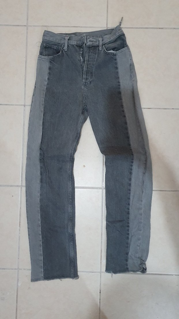 yırtık baggy düşük bel jeanler - Görsel 5