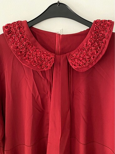 xl Beden bordo Renk Elbise