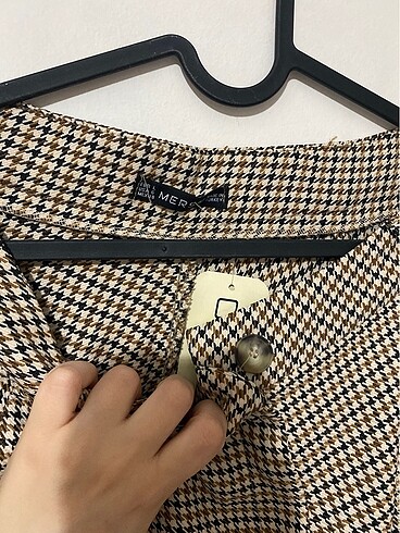 l Beden desenli lastikli jogger pantolon