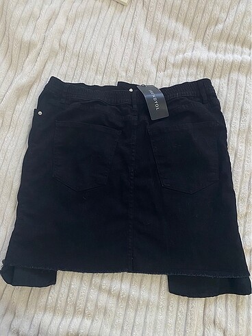Trendyol & Milla Siyah Cep Torba Detaylı Denim Kot Etek