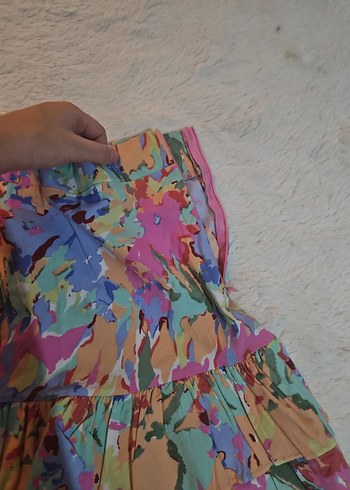 LC Waikiki Pastel Renkli Fırfırlı Mini Etek