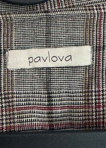 Vintage Düğmeli Gri Ekoseli Kadın Uzun ceket - Görsel 3