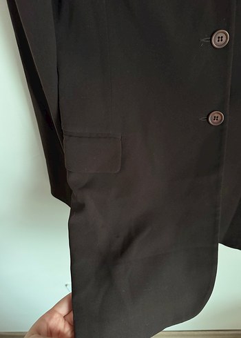 Vintage Koyu Kahverengi Kadın Blazer Ceket - Görsel 4