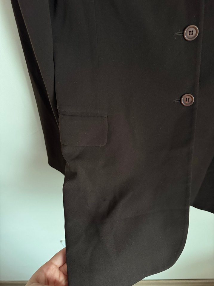 Vintage Koyu Kahverengi Kadın Blazer Ceket - Görsel 4