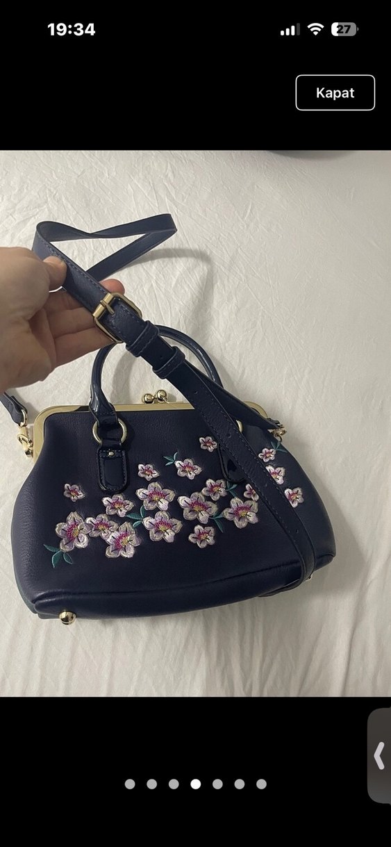 Vintage klipsli çanta - Görsel 3