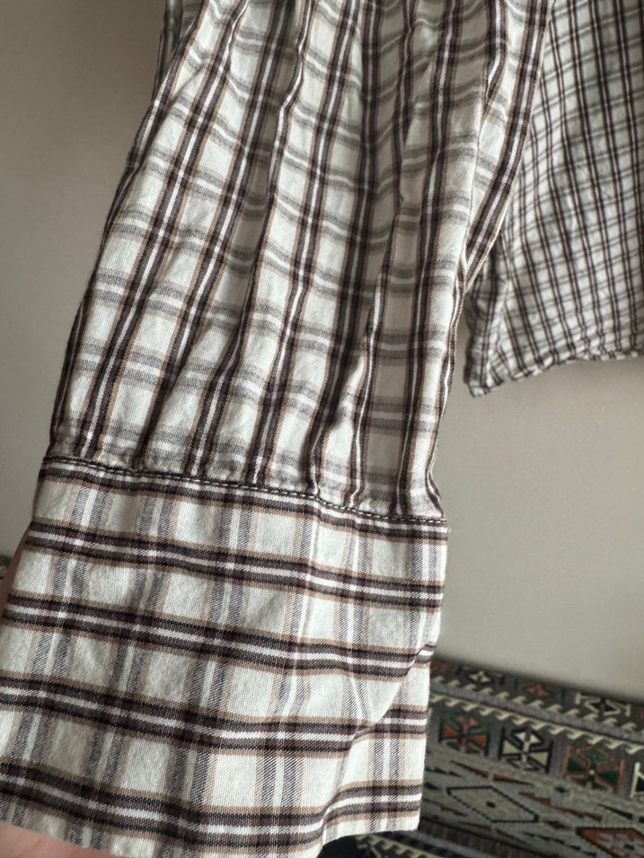 H&M ekoseli kareli gömlek - Görsel 5