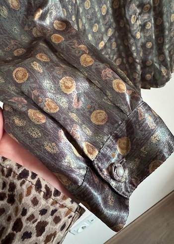 Vintage desenli gömlek - Görsel 4