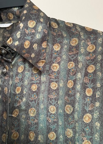 Vintage desenli gömlek - Görsel 5