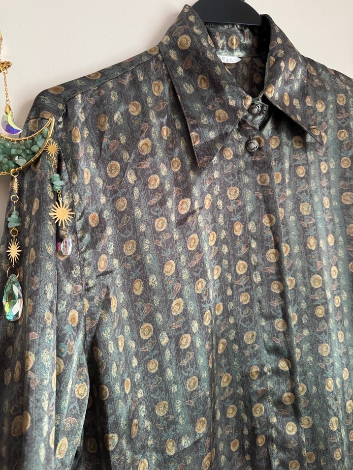 Vintage desenli gömlek - Görsel 2