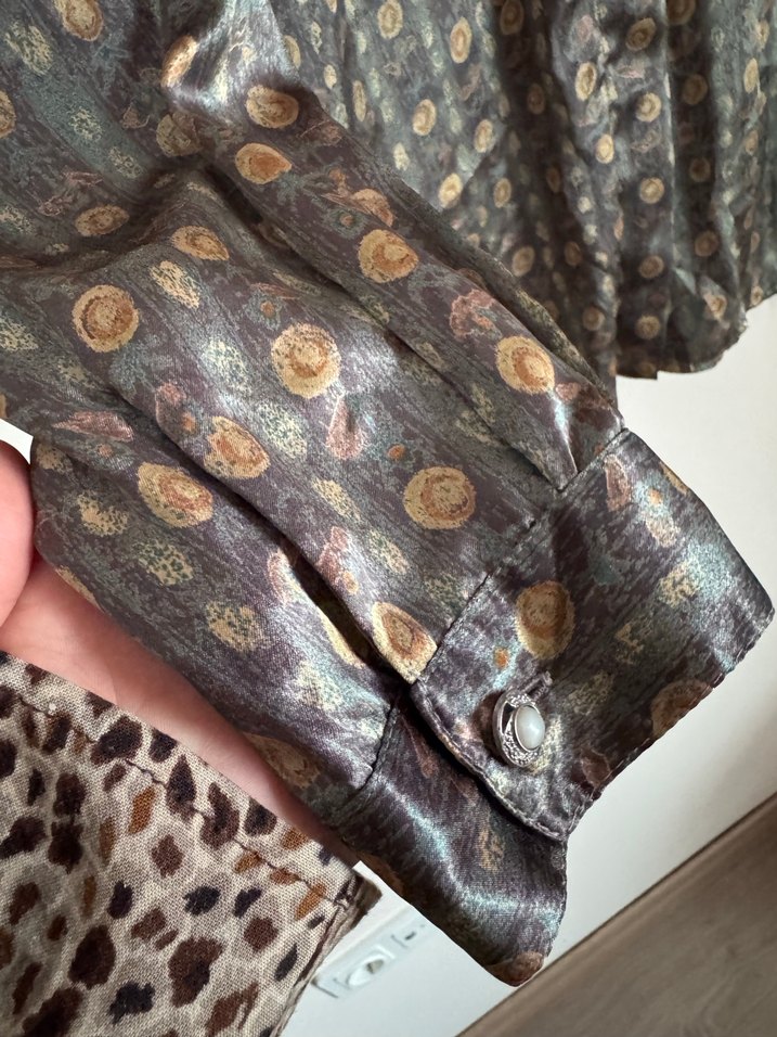 Vintage desenli gömlek - Görsel 4