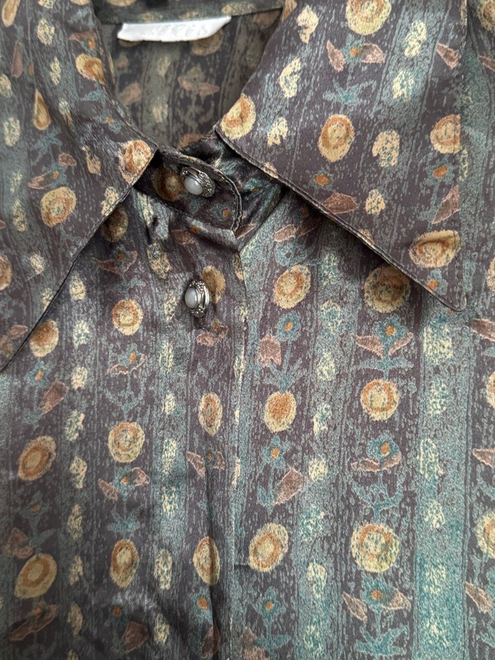 Vintage desenli gömlek - Görsel 3