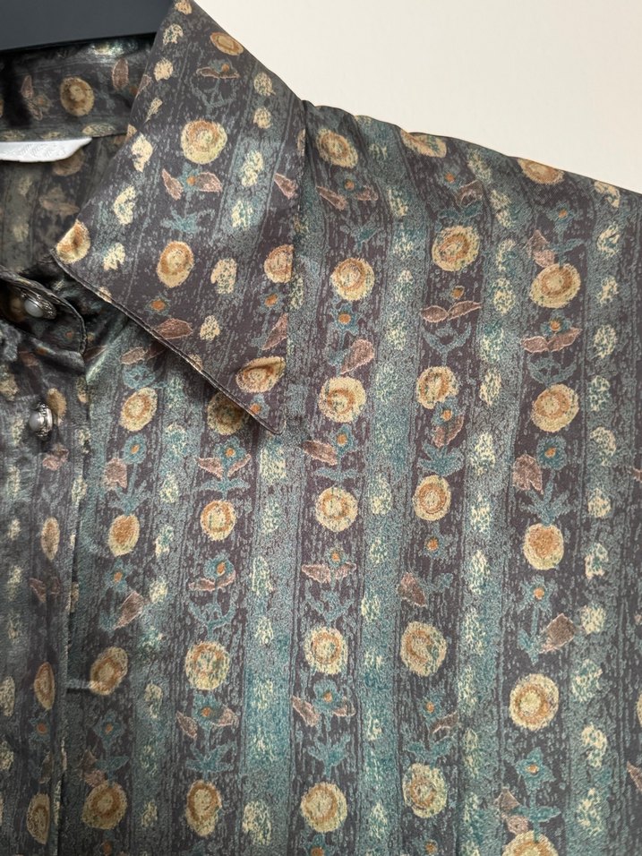 Vintage desenli gömlek - Görsel 5