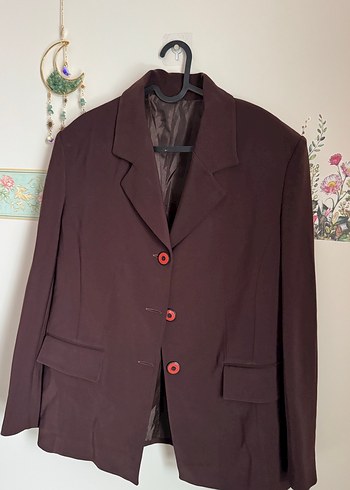 Vintage acı kahve blazer ceket - Görsel 4
