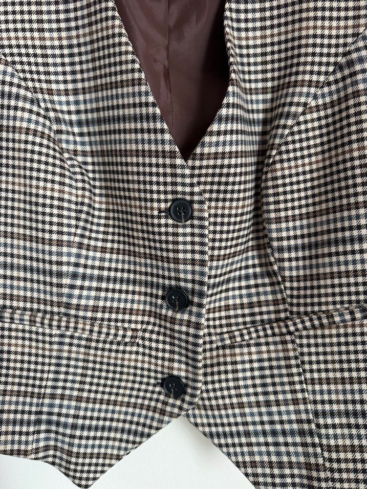 Ekose yelek - Görsel 3