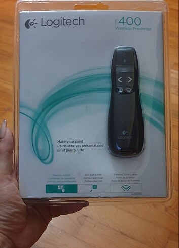 Logitech sunum kumandasi pointer presenter,