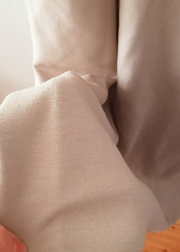 Bej Uzun Kollu Kadın Elbise - Görsel 5