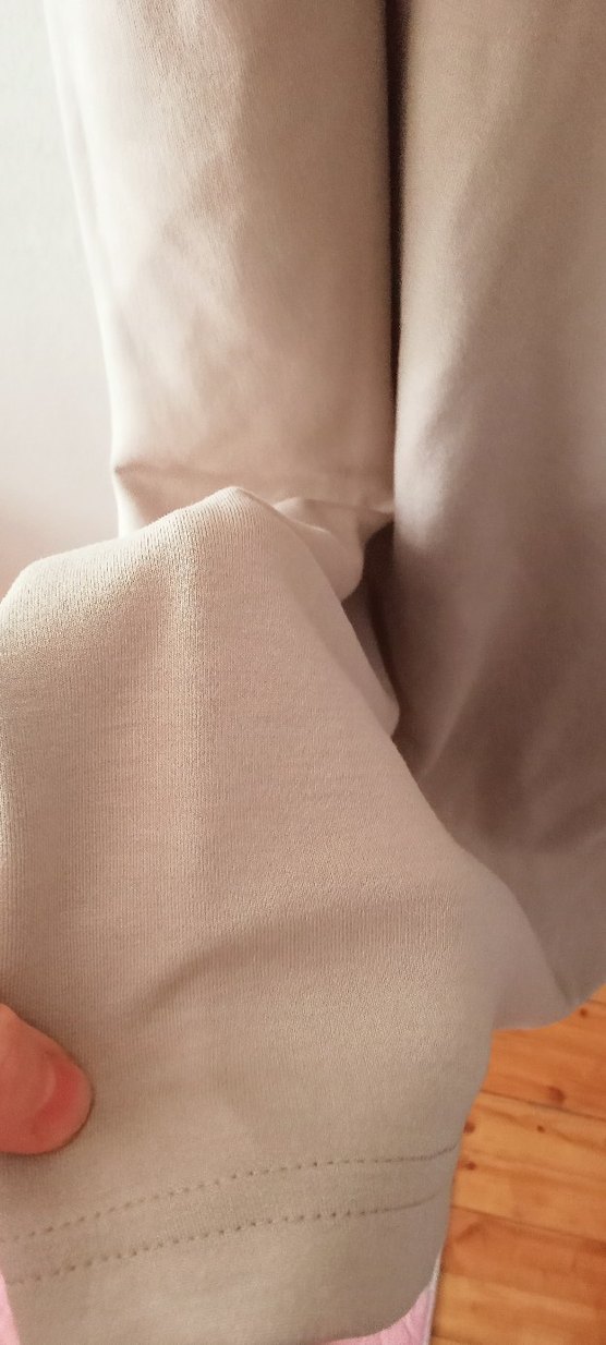 Bej Uzun Kollu Kadın Elbise - Görsel 5