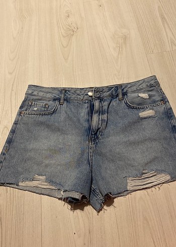 Kadın Mavi Denim Mini Şort