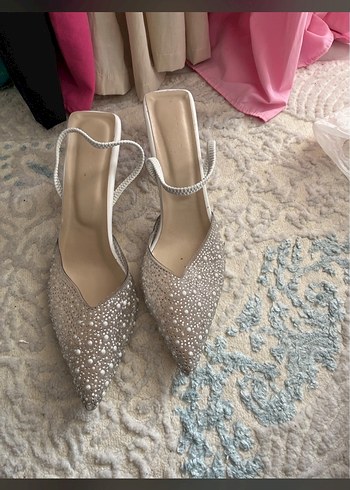 incili gelin ayakkabası zara model - Görsel 8