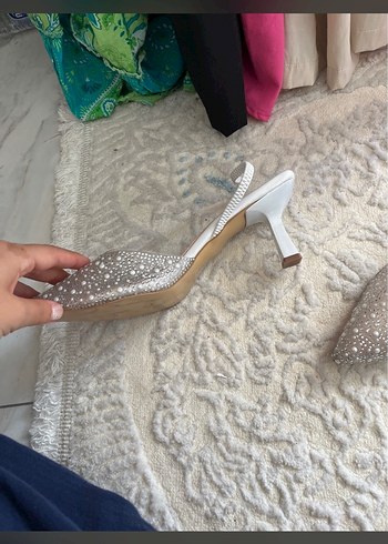 incili gelin ayakkabası zara model - Görsel 7