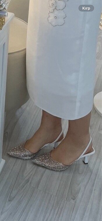 incili gelin ayakkabası zara model - Görsel 5