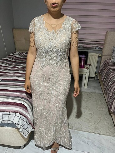 ithal taşlı abiye payetli - Görsel 9