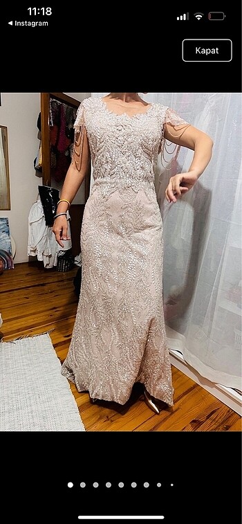 ithal taşlı abiye payetli - Görsel 13