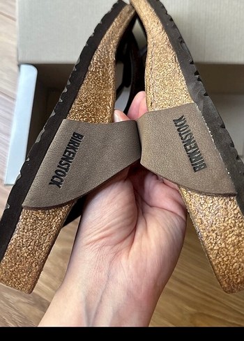 Birkenstock Kahverengi Süet Tokalı Kadın Terlik - Görsel 4