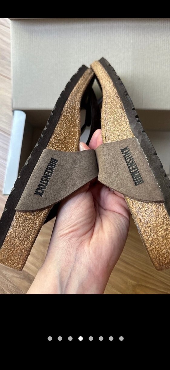 Birkenstock Kahverengi Süet Tokalı Kadın Terlik - Görsel 4