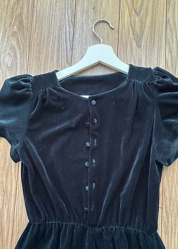 Zara Kadife Lacivert, Düğmeli Kadın Uzun Tulum - Görsel 2