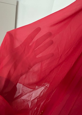 Drapeli Uzun Abiye Elbise - Görsel 3