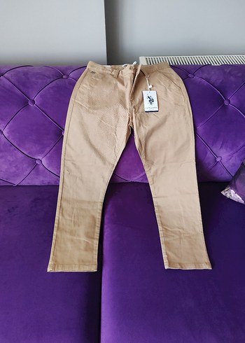 Bej Regular Fit Kemerli Erkek Pantolon