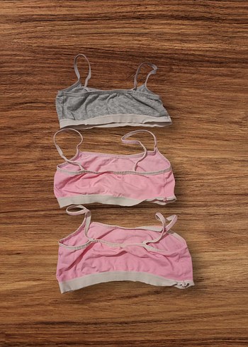 Kız Çocuk Nakışlı Spor Sütyen 3'lü Set - Görsel 2