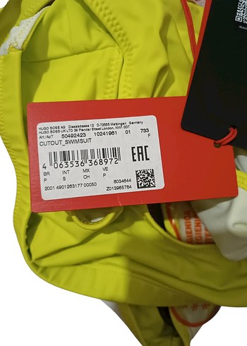 HUGO Sarı Sırt Detaylı Kadın Mayo - Görsel 4