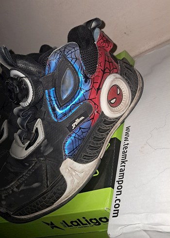 Spider-Man Velcro Bağcıklı Siyah Gri Erkek Çocuk Spor Ayakkabı