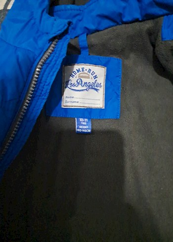 Kapüşonlu Mavi Erkek Çocuk Mont - Görsel 2