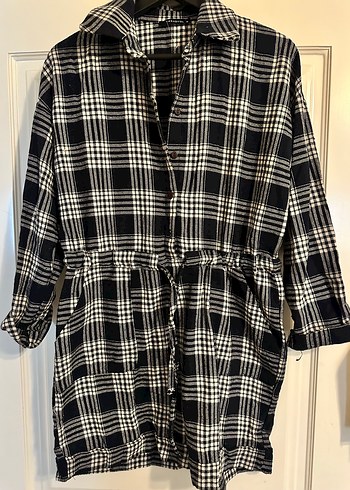 Mavi ekose şort tulum - Görsel 2