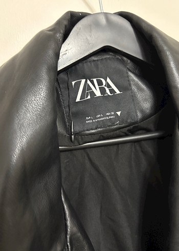 Zara Siyah Deri Biker Ceket - Görsel 3