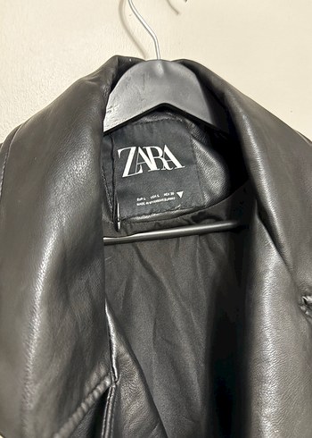 Zara Siyah Deri Biker Ceket - Görsel 2