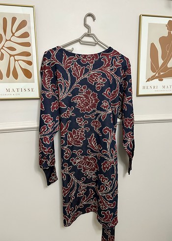 Bordo Bohem Belden Bağlamalı Salaş Hamile Bluzu - Görsel 3