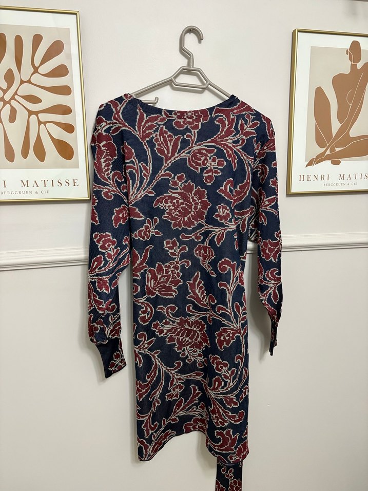 Bordo Bohem Belden Bağlamalı Salaş Hamile Bluzu - Görsel 3