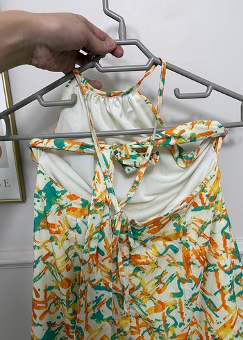 Drapeli Askılı Mini Hamile Tuniği - Görsel 2