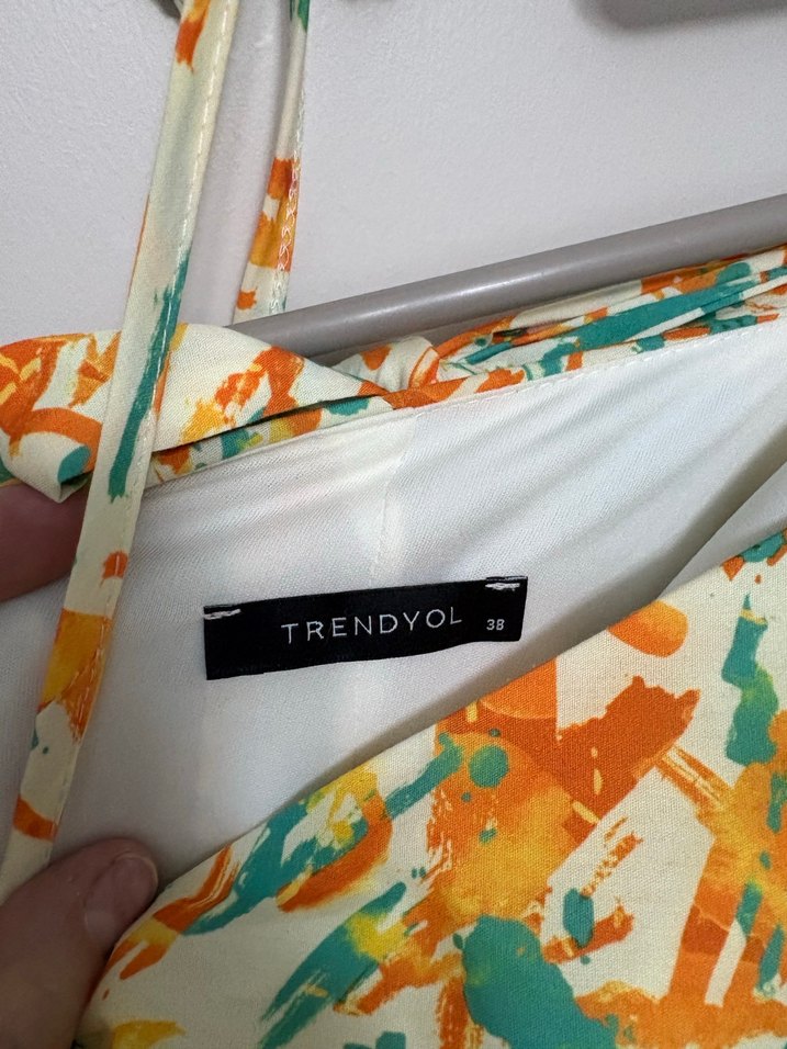 Drapeli Askılı Mini Hamile Tuniği - Görsel 3