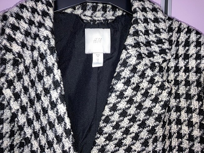 40 Beden H&M ekoseli blazer ceket